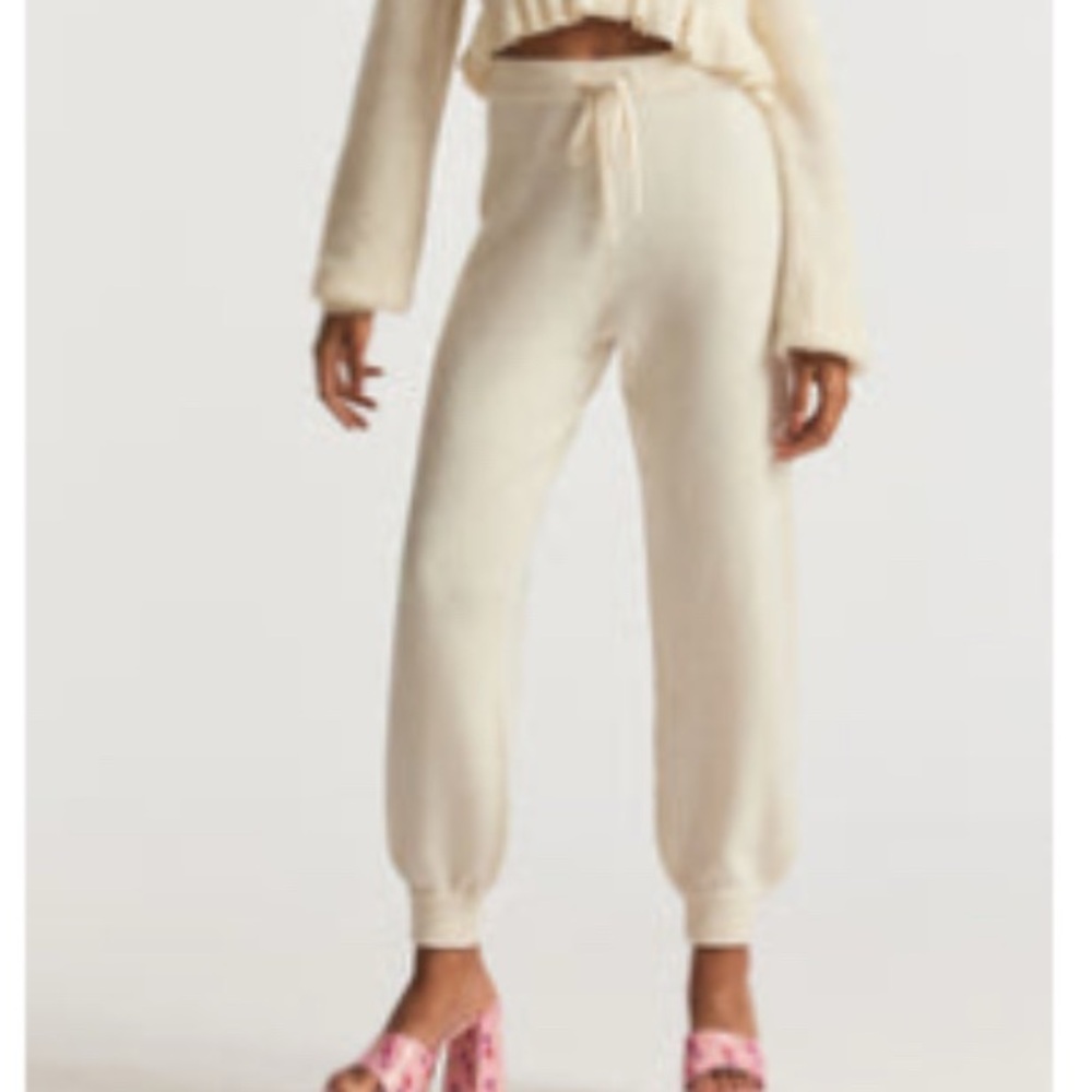 LoveShackFancy Ivory Knit Elfi pants